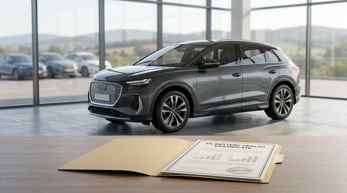 Certificação do estado da bateria num carro elétrico usado