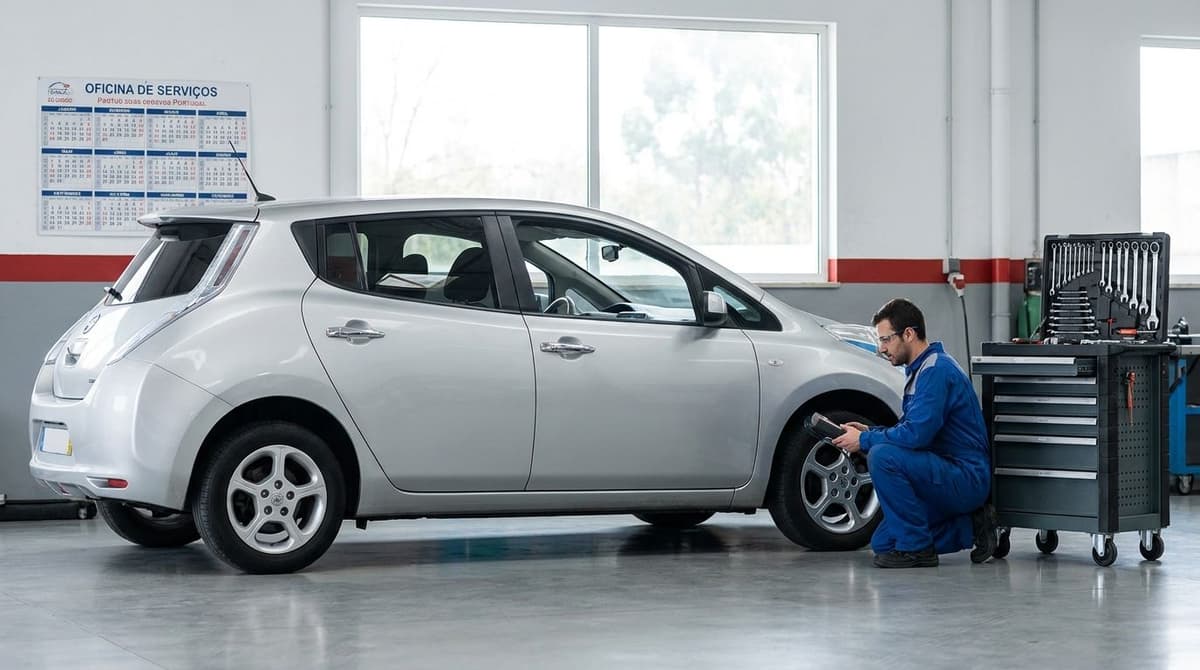 Nissan Leaf em oficina: manutenção e custos em Portugal