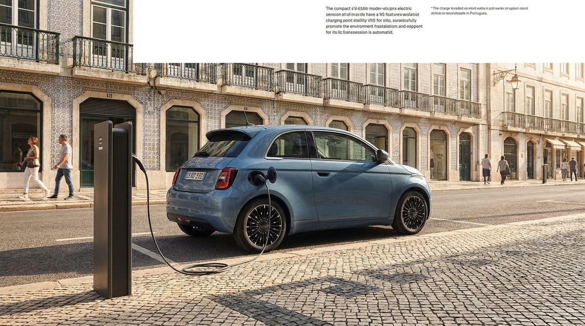 Carro elétrico a carregar na rede pública Mobi.E em Portugal
