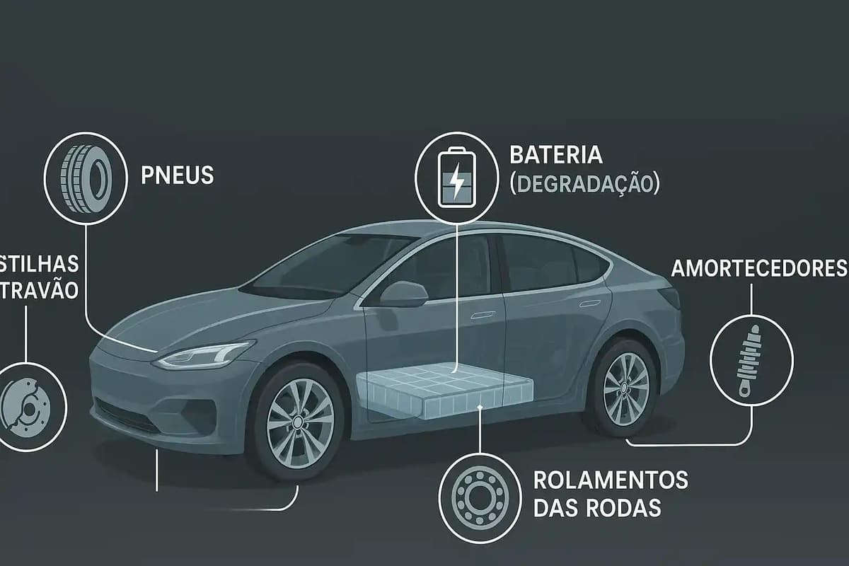 Peças que mais se desgastam num carro elétrico
