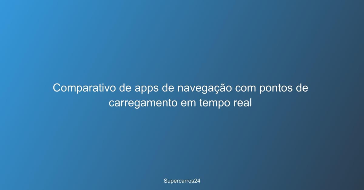 Apps - Pontos de carregamento em tempo real