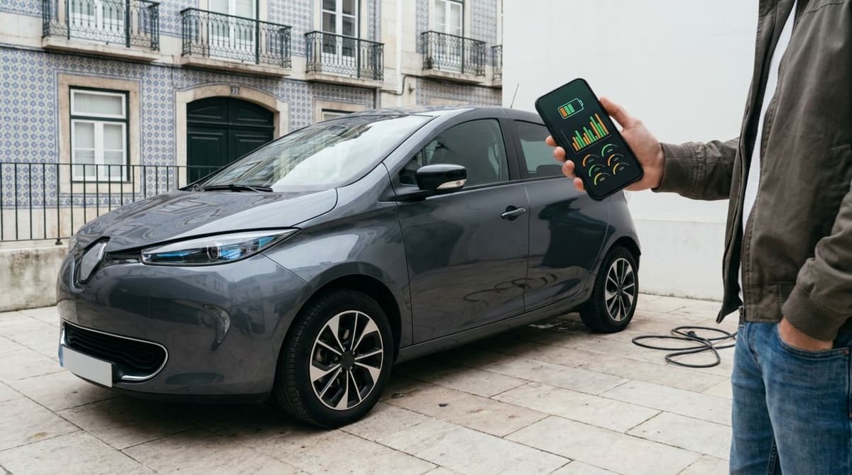 Avaliação do SOH da bateria num carro elétrico usado em Portugal
